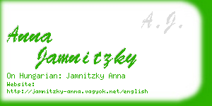 anna jamnitzky business card